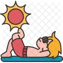 Tomar El Sol Verano Vacaciones Icono