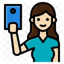 Selfie Smartphone Mujer Actividad Estilo De Vida Imagen Foto Icono