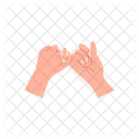 Mano Vector Tomarse De Las Manos Icono
