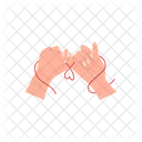 Mano Vector Tomarse De Las Manos Icono