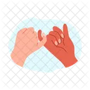 Mano Vector Tomarse De Las Manos Icono