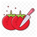 Tomato Vegetable Cutting Icon