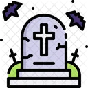 Filled Line Tomb Icon