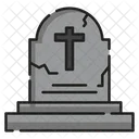 Tombstone Gravecross Halloween Icon