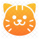톰캣 머리 고양이 애완동물 아이콘