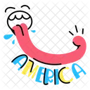 America Lips Mouth Icon