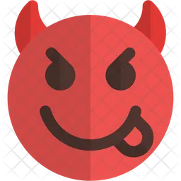 Tongue Face Devil Emoji Icon