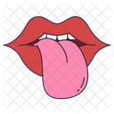 Tongue Rolling Mouth Lips Icon