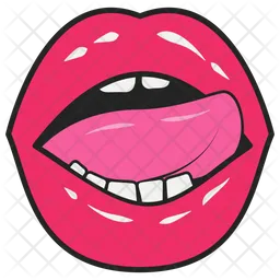 Tongue Licking Lips  Icon