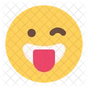 Tongue Out Smiley Kidding Icon