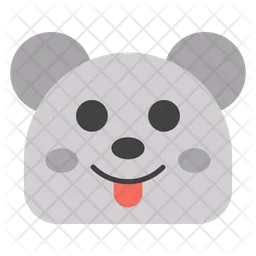 Tongue Out Bear Emoji Icon