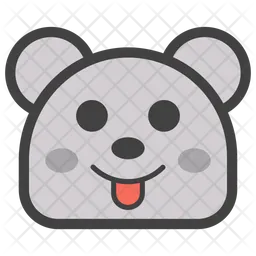 舌を出したクマ Emoji アイコン