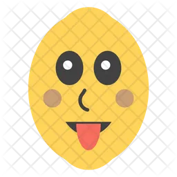 Tongue Out Lemon Emoji Icon