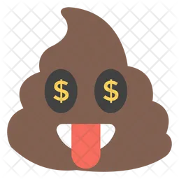 Tongue Out Poop Emoji Icon