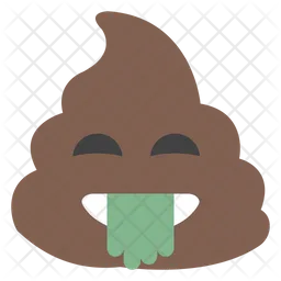 Tongue Out Poop Emoji Icon