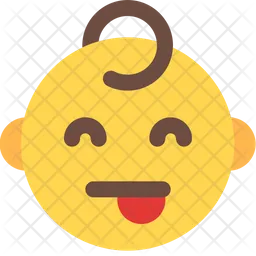 Tongue Smiling Eyes Baby Emoji Icon
