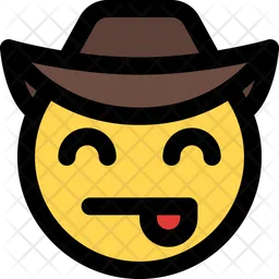 Tongue Smiling Eyes Cowboy Emoji Icon