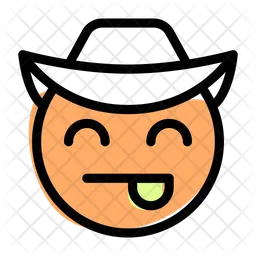 Tongue Smiling Eyes Cowboy Emoji Icon