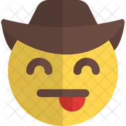 Tongue Smiling Eyes Cowboy Emoji Icon