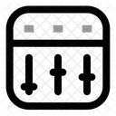 Tonmischer Equalizer Einstellung Symbol