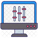 Tonmischer Equalizer Einstellung Symbol