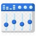 Tonmischer Equalizer Musik Symbol