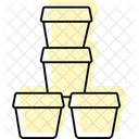 Tontopfe Stapeln Ton Topfe Symbol