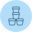 Tontopfe Stapeln Ton Topfe Symbol