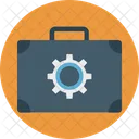 Tool Kit Briefcase With Cog Tool Bag Icon