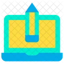 Laptop Computer Pencil Tool Icon