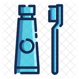 Tootbrush And Toothpaste  Icon