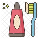 Toothbrush And Toothpaste Brush Care Icon