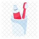 Toothbrush and toothpaste  Icon