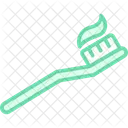 Toothbrush Duotone Line Icon Icon