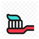 Toothpaste Toothbrush Tooth Cleaning Icon