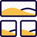 Top Horizontal Image Grid Icon