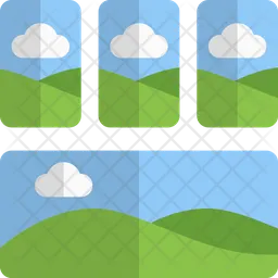 Top triple column image grid  Icon