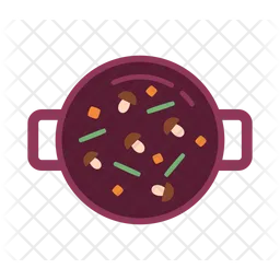 Top view on vegetables in pot  Icon