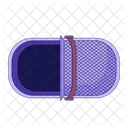 Picnic Basket Clipart Overhead Top View Empty Container Icon