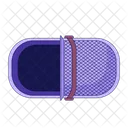 Picnic Basket Clipart Overhead Top View Empty Container Icon