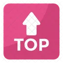 Top With Upward Arrow  Icon