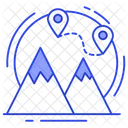 Emplacement Sur La Carte Topographie GPS Icône