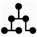 Knotennetzwerk Verbundene Knoten Mesh Netzwerk Symbol