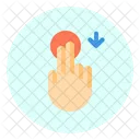 Tocar Abajo Dedo Icon