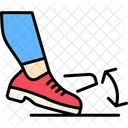 Toque de dedo del pie  Icono