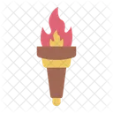 Torche Olympique Flamme Icône