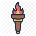 Torche Olympique Flamme Icône