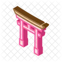 Torii Gate Isometric Icon