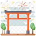Wahrzeichen Japans Torii Tor Torpass Symbol