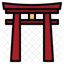 Torii Gate Landmark Japanese Shinto Shrine Japan Icon